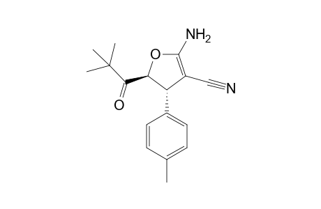 (4S*,5S*)-2-Amino-5-pivaloyl-4-(p-tolyl)-4,5-dihydrofuran-3-carbonitrile