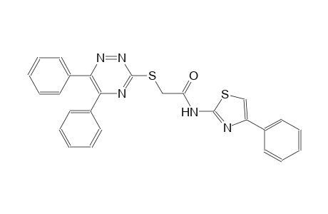 2-[(5,6-diphenyl-1,2,4-triazin-3-yl)sulfanyl]-N-(4-phenyl-1,3-thiazol-2-yl)acetamide