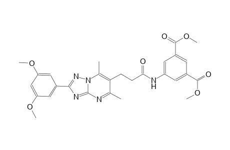 1,3-benzenedicarboxylic acid, 5-[[3-[2-(3,5-dimethoxyphenyl)-5,7-dimethyl[1,2,4]triazolo[1,5-a]pyrimidin-6-yl]-1-oxopropyl]amino]-, dimethyl