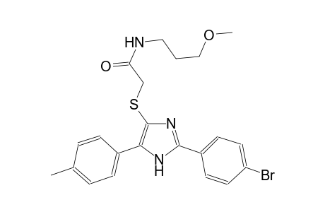 acetamide, 2-[[2-(4-bromophenyl)-5-(4-methylphenyl)-1H-imidazol-4-yl]thio]-N-(3-methoxypropyl)-