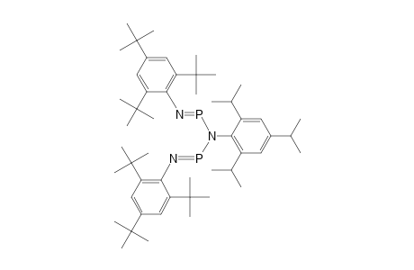 Phosphenimidous amide, N'-[2,4,6-tris(1,1-dimethylethyl)phenyl]-N-[[[2,4,6-tris(1,1-dimethylethyl)phenyl]imino]phosphino]-N-[2,4,6-tris(1-methylethyl)phenyl]-, (E,E)-