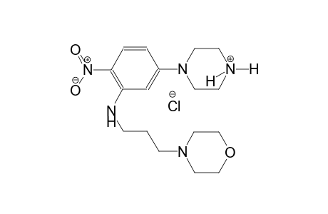 1-(3-{[3-(4-morpholinyl)propyl]amino}-4-nitrophenyl)piperazin-4-ium chloride