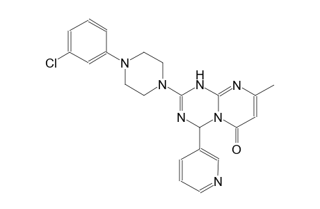 6H-pyrimido[1,2-a][1,3,5]triazin-6-one, 2-[4-(3-chlorophenyl)-1-piperazinyl]-1,4-dihydro-8-methyl-4-(3-pyridinyl)-