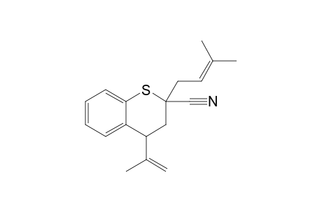 4-Isopropenyl-2-(3-methyl-2-butenyl)-3,4-dihydro-2H-benzo[b]thiine-2-carbonitrile