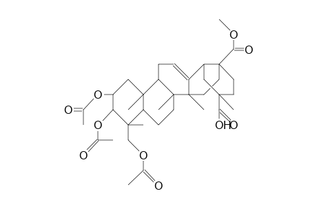 2.beta.,3.beta.,23.alpha.-Triacetyl-30-oleanatic-acid-12-en-28.beta.-carboxymethylester