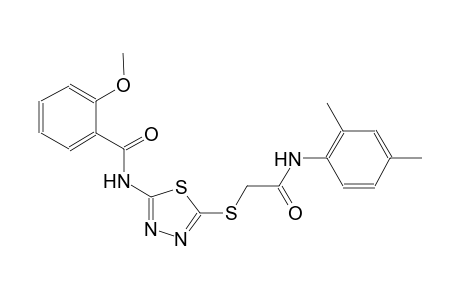 N-(5-{[2-(2,4-dimethylanilino)-2-oxoethyl]sulfanyl}-1,3,4-thiadiazol-2-yl)-2-methoxybenzamide