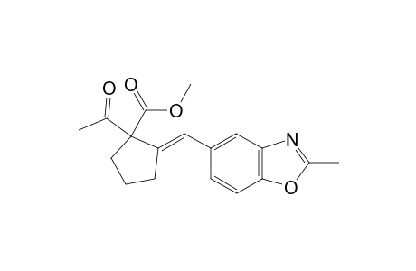 (E)-methyl 1-acetyl-2-((2-methylbenzo[d]oxazol-5-yl)methylene)cyclopentanecarboxylate