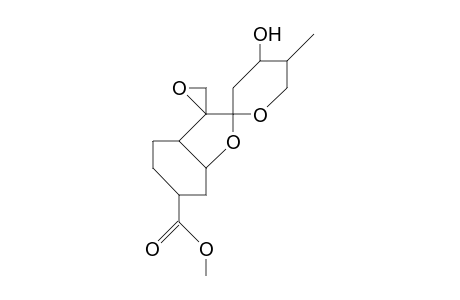 3-Methyl-4-hydroxy-10-hydroxymethyl-14-(epoxy-methylidene)-1,7-dioxa-8,13-didehydro-spiro(5.8)tetradecane