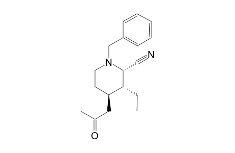 t-4-Acetoxy-1-benzyl-c-3-ethyl-r-2-piperidinecarbonitrile