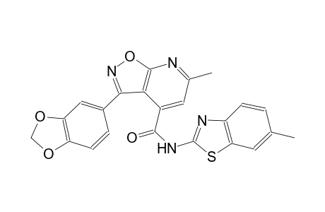 3-(1,3-benzodioxol-5-yl)-6-methyl-N-(6-methyl-1,3-benzothiazol-2-yl)isoxazolo[5,4-b]pyridine-4-carboxamide