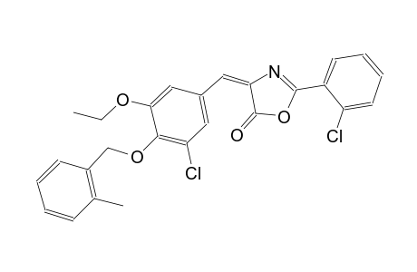 (4E)-4-{3-chloro-5-ethoxy-4-[(2-methylbenzyl)oxy]benzylidene}-2-(2-chlorophenyl)-1,3-oxazol-5(4H)-one
