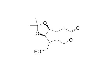 (3aS*,3bR*,7aS*,8R*,8aR*)-8-Hydroxymethyl-2,2-dimethylperhydro[1,3]dioxo[4',5':3,4]cyclopenta[c]oxin-5-one