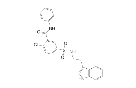 2-Chloranyl-5-[2-(1H-indol-3-yl)ethylsulfamoyl]-N-phenyl-benzamide