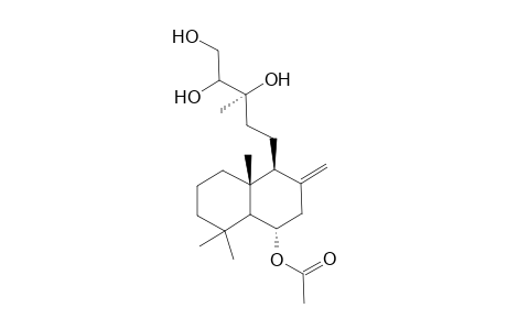 (+)-(1S,4S,4aR,8aS)-4a,8,8-Trimethyl-3-methylene4-((3S,4.xi.)-3,4,5-trihydroxy-3-methylpentyl)decahydro-1-naphthalenyl acetate