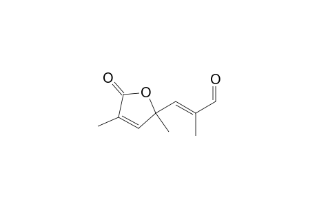 2-Propenal, 3-(2,5-dihydro-2,4-dimethyl-5-oxo-2-furanyl)-2-methyl-, (E)-(.+-.)-