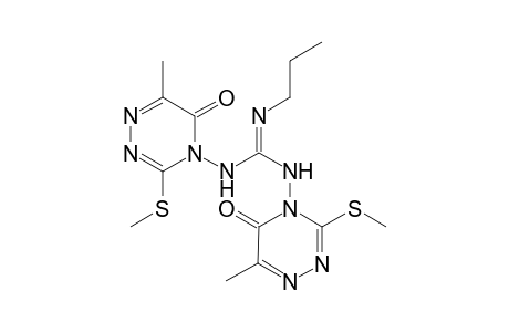 N-Propyl-N',N"-bis(6-methyl-3-methylthio-5-oxo-1,2,4-triazin-4yl)guanimidine