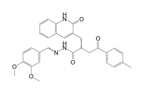 N'-(3,4-Dimethoxybenzylidene)-4-oxo-2-((2-oxo-1,2-dihydroquinolin-3-yl)methylene)-4-(p-tolyl)butanehydrazide