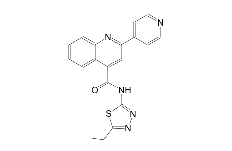 4-quinolinecarboxamide, N-(5-ethyl-1,3,4-thiadiazol-2-yl)-2-(4-pyridinyl)-