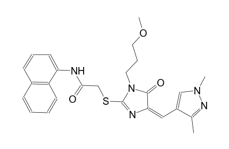 2-{[(4E)-4-[(1,3-dimethyl-1H-pyrazol-4-yl)methylene]-1-(3-methoxypropyl)-5-oxo-4,5-dihydro-1H-imidazol-2-yl]sulfanyl}-N-(1-naphthyl)acetamide