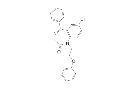7-CHLORO-1,3-DIHYDRO-1-(2-PHENOXYETHYL)-5-PHENYL-2H-1,4-BENZODIAZEPIN-2-ONE