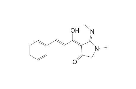 3-Pyrrolidinone, 4-(1-hydroxy-3-phenyl-2-propenylidene)-1-methyl-5-(methylimino)-, (E,?,E)-