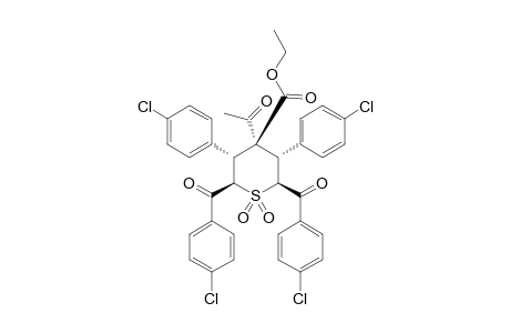 4-ACETYL-2,6-DI-(PARA-CHLOROBENZOYL)-3,5-DI-(PARA-CHLOROPHENYL)-4-ETHOXYCARBONYLTHIANE-1,1-DIOXIDE;MINOR_ISOMER