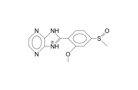 2-(2-Methoxy-4-methylsulfinyl-phenyl)-1H-imidazo-(4,5-B)pyrazinium  cation