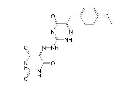 2,4,5,6(1H,3H)-pyrimidinetetrone, 5-[[2,5-dihydro-6-[(4-methoxyphenyl)methyl]-5-oxo-1,2,4-triazin-3-yl]hydrazone]