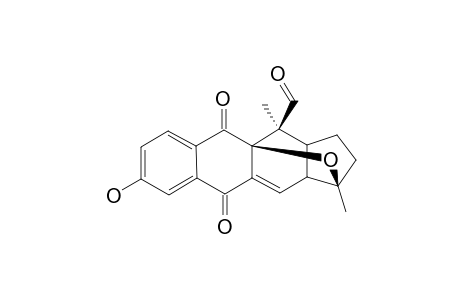 ISOPINNATAL ; 12-FORMYL-2,3,4,5,11,11A,12,13-OCTAHYDRO-8-HYDROXY-3,12-DIMETHYL-3,11A-EPOXY-1H-CYCLOPENT(B)ANTHRACENE-5,11-DIONE