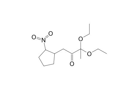 2-(3,3-Diethoxy-2-oxobutyl)-1-nitrocyclopentane