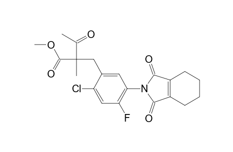 Benzenepropanoic acid, alpha-acetyl-2-chloro-4-fluoro-5-(1,3,4,5,6,7-hexahydro-1,3-dioxo-2H-isoindol-2-yl)-alpha-methyl-,methyl ester