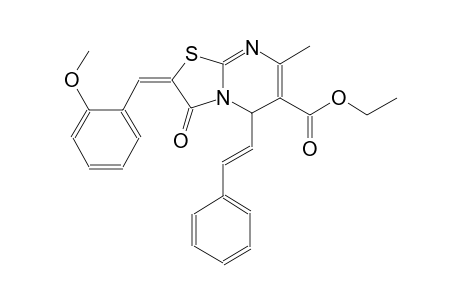 ethyl (2E)-2-(2-methoxybenzylidene)-7-methyl-3-oxo-5-[(E)-2-phenylethenyl]-2,3-dihydro-5H-[1,3]thiazolo[3,2-a]pyrimidine-6-carboxylate