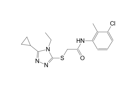 N-(3-chloro-2-methylphenyl)-2-[(5-cyclopropyl-4-ethyl-4H-1,2,4-triazol-3-yl)sulfanyl]acetamide