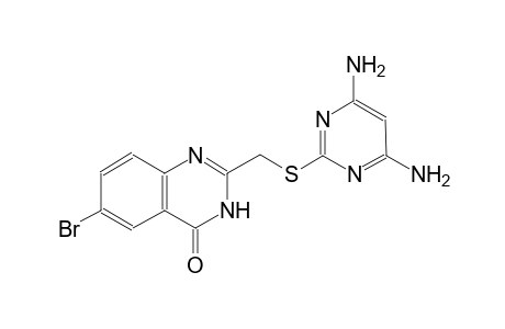 4(3H)-quinazolinone, 6-bromo-2-[[(4,6-diamino-2-pyrimidinyl)thio]methyl]-