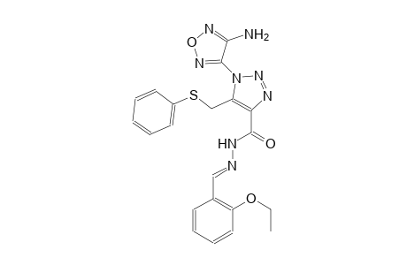 1-(4-amino-1,2,5-oxadiazol-3-yl)-N'-[(E)-(2-ethoxyphenyl)methylidene]-5-[(phenylsulfanyl)methyl]-1H-1,2,3-triazole-4-carbohydrazide
