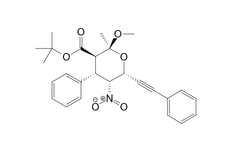 (2S,3S,4S,5R,6R)-3-tert-Butoxycarbonyl-2-methoxy-2-methyl-5-nitro-4-phenyl-6-(phenylethynyl)tetrahydro-2H-pyran