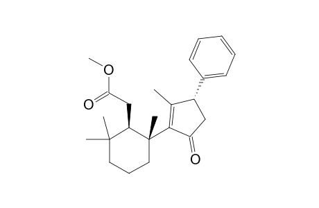 2-[(1R,2R)-2-[(3S)-5-keto-2-methyl-3-phenyl-cyclopenten-1-yl]-2,6,6-trimethyl-cyclohexyl]acetic acid methyl ester