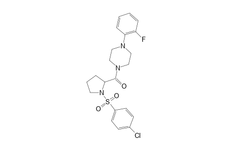1-({1-[(4-chlorobenzene)sulfonyl]pyrrolidin-2-yl}carbonyl)-4-(2-fluorophenyl)piperazine
