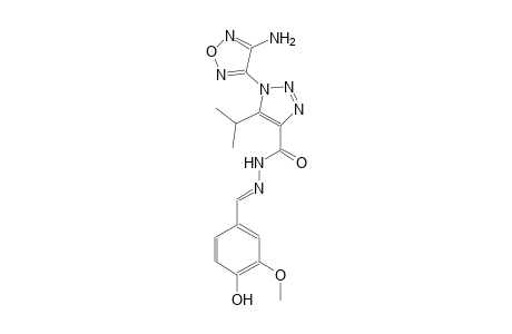 1-(4-amino-1,2,5-oxadiazol-3-yl)-N'-[(E)-(4-hydroxy-3-methoxyphenyl)methylidene]-5-isopropyl-1H-1,2,3-triazole-4-carbohydrazide