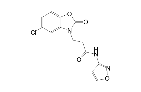 3-(5-chloro-2-oxo-1,3-benzoxazol-3(2H)-yl)-N-(3-isoxazolyl)propanamide