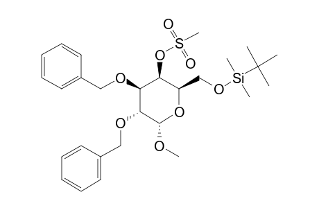 METHYL-2,3-DI-O-BENZYL-6-O-TERT.-BUTYLDIMETHYLSILYL-4-O-METHANESULFONYL-ALPHA-D-GALACTOPYRANOSIDE