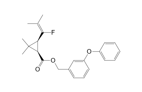 Cyclopropanecarboxylic acid, 3-(1-fluoro-2-methyl-1-propenyl)-2,2-dimethyl-, (3-phenoxyphenyl)methyl ester, cis-(.+-.)-