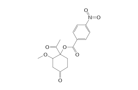 [3R*,4R*]-4-ACETYL-3-METHOXY-4-[(PARA-NITROBENZOYL]-OXY]-CYCLOHEXAN-1-ONE