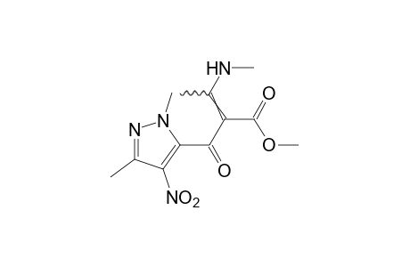 1,3-dimethyl-alpha-[1-(methylamino)ethylidene]-4-nitro-beta-oxopyrazole-5-propionic acid, methyl ester