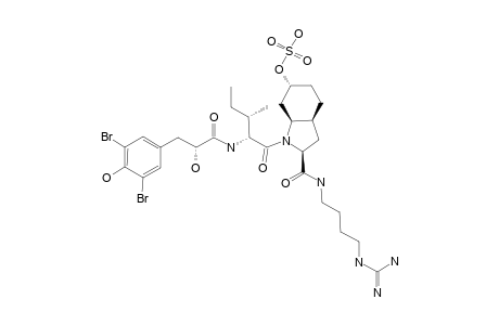 AERUGINOSIN_GE810;D-M,M-DI-BR-P-HPLA-D-ALLO-ILE-L-CHOI-6-SULFATE-AGMATIME