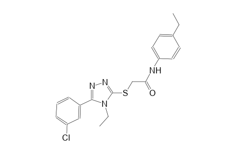 2-{[5-(3-chlorophenyl)-4-ethyl-4H-1,2,4-triazol-3-yl]sulfanyl}-N-(4-ethylphenyl)acetamide