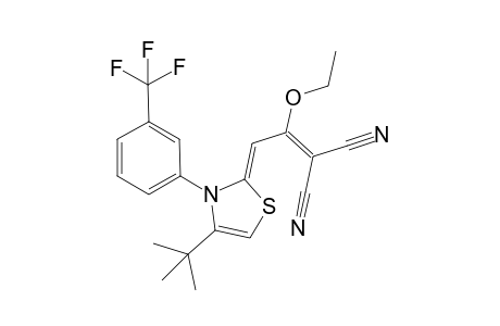 2-{2-[4-tert-Butyl-3-(3-trifluoromethylphenyl)-2,3-dihydrothiazol-2-ylidene]-1-ethoxyethylidene}malonic acid dinitrile