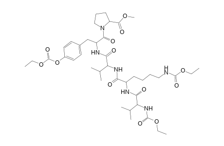 Methyl 1-(8-(4-[(ethoxycarbonyl)amino]butyl)-2-(4-[(ethoxycarbonyl)oxy]benzyl)-5,11-diisopropyl-4,7,10,13-tetraoxo-14-oxa-3,6,9,12-tetraazahexadec-1-anoyl)-2-pyrrolidinecarboxylate