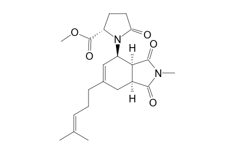 (S)-Methyl-1-((3aS,4R,7aS)-2-methyl-6-(4-methylpent-3-enyl)-1,3-dioxo-2,3,3a,4,7,7a-hexahydro-1H-isoindol-4-yl)-5-oxopyrrolidine-2-carboxylate