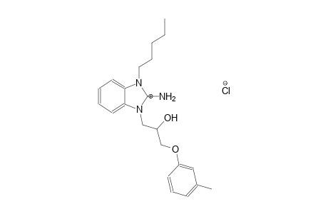 1-(2-hydroxy-3-(m-tolyloxy)propyl)-3-pentyl-1H-benzo[d]imidazol-2(3H)-iminium chloride